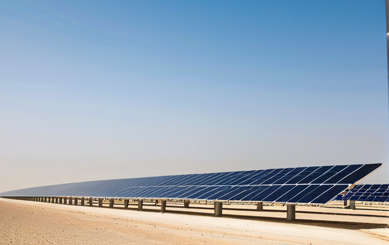 카타르의 에너지 산업과 노르웨이 비교 - Solar Energy in Qatar**

"A vast solar farm in the Qatari desert, stretching to the horizon. Modern ...