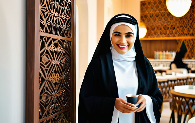 카타르 여성의 사회적 위치 - **Prompt:** A powerful, mid-shot portrait of a confident Qatari woman in her late 30s or early 40s, ...