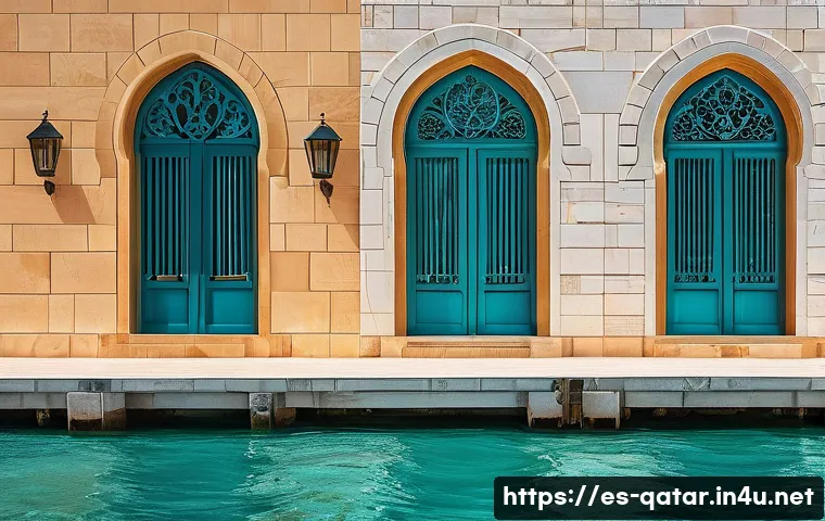 카타르의 초고층 빌딩 - Here are three detailed image generation prompts in English, based on the architectural marvels of Q...